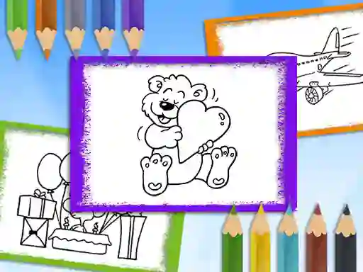 Гульня Cartoon Coloring Book онлайн