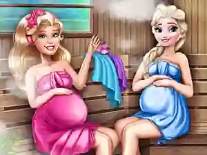 Гульня Cute Mommies Pregnant Sauna онлайн