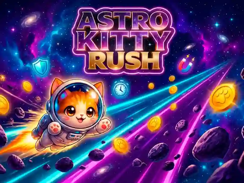 Гульня Astro Kitty Rush онлайн