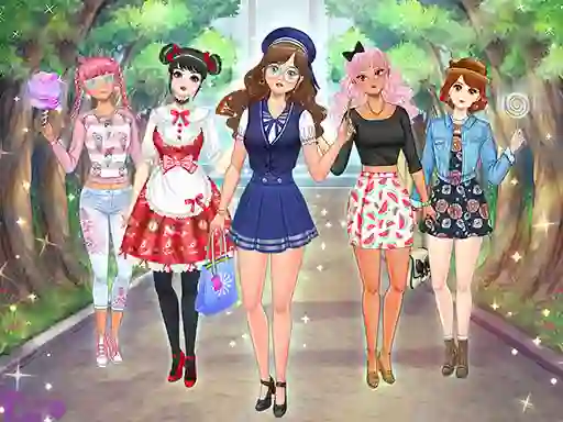 Гульня High School Anime Dress Up онлайн