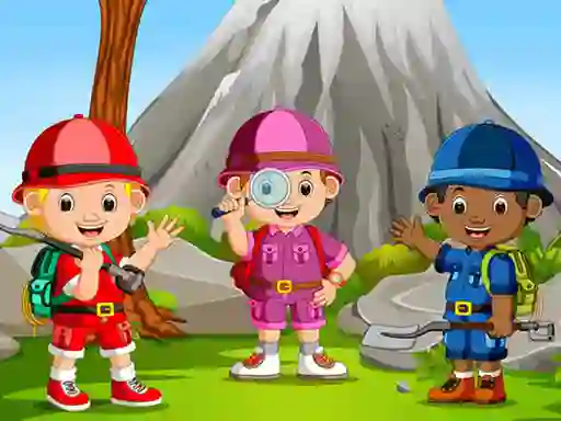 Гульня Kids Camping Hidden Stars онлайн