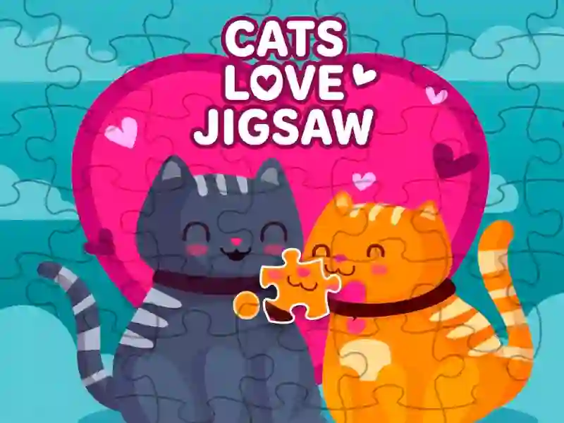 Гульня Cats love jigsaw онлайн