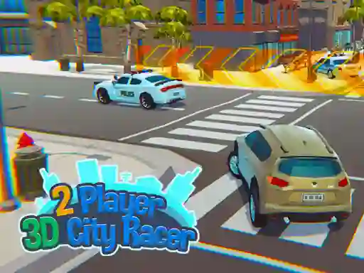 Гульня 2 Player 3D City Racer онлайн