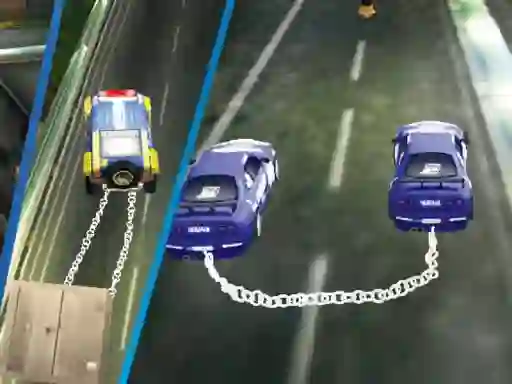 Гульня Chained Impossible Driving Police Cars онлайн