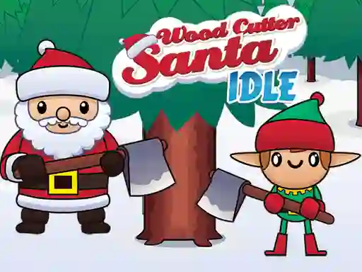Гульня Wood Cutter Santa Idle онлайн