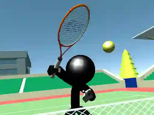 Гульня Stickman Tennis 3D онлайн