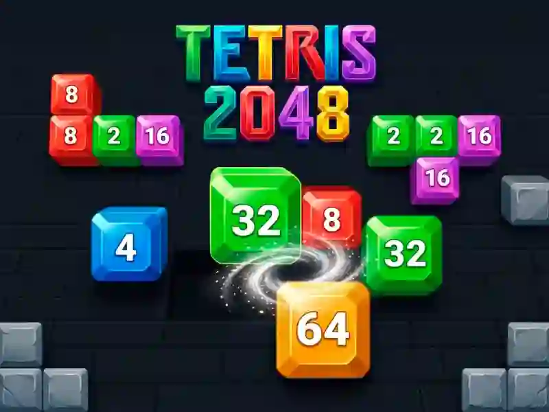 Гульня Tetris 2048 онлайн