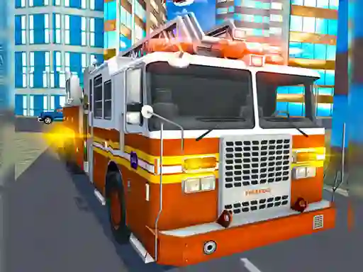 Гульня Fire City Truck Rescue Driving Simulator онлайн