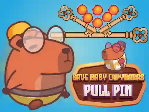 Гульня Save Baby Capybaras Pull Pin онлайн