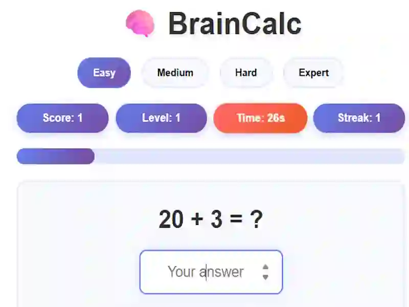 Гульня BrainCalc онлайн