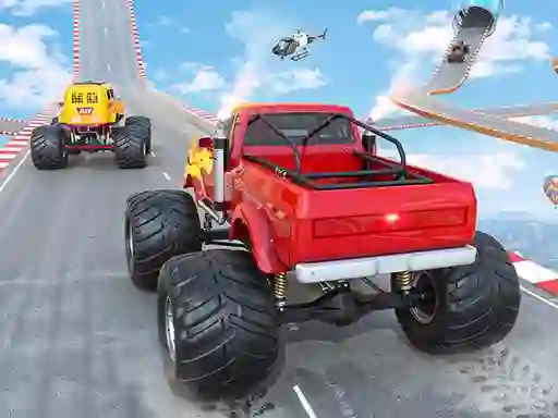 Гульня Mega Ramp Monster Truck Race онлайн