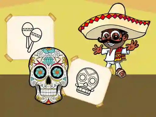 Гульня Crazy Mexican Coloring онлайн