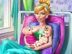 Гульня Cinderella Twins Birth онлайн