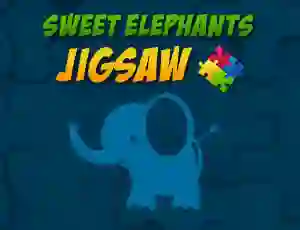 Гульня Sweet Elephants Jigsaw онлайн