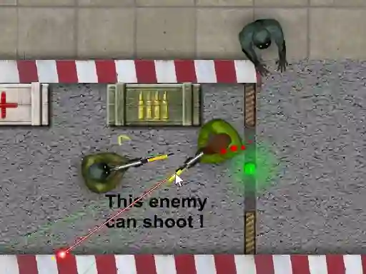 Гульня Zombie Shooting 2D онлайн