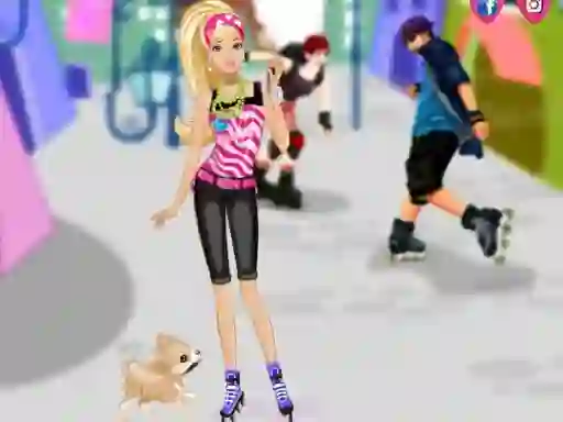 Гульня Barbie on roller skates онлайн