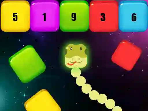 Гульня Snake Blocks and Numbers онлайн