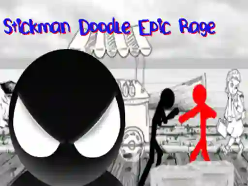 Гульня Stickman Doodle Epic Rage онлайн
