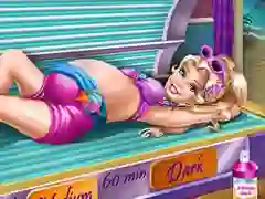 Гульня Pregnant Princess Tanning Solarium онлайн