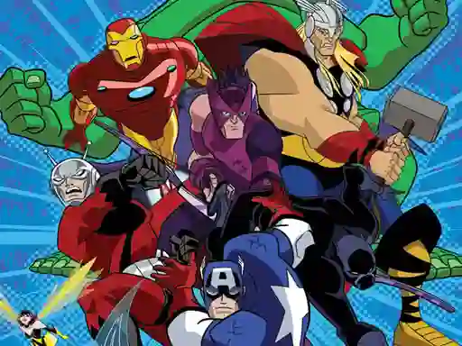 Гульня Avengers Coloring онлайн