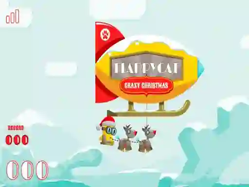 Гульня FlappyCat Crazy Christmas онлайн