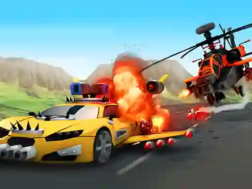 Гульня Chaos Road Combat Car Racing онлайн