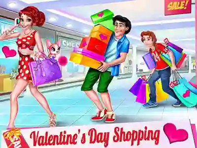 Гульня Valentine's Day Shopping онлайн