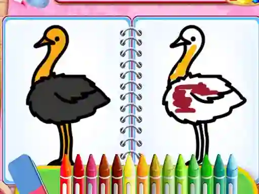 Гульня Coloring Birds Game онлайн