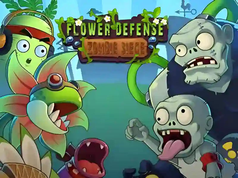 Гульня Flower Defense Zombie Siege онлайн