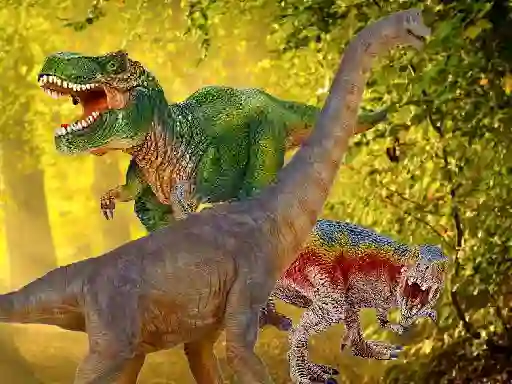 Гульня World Of Dinosaurs Jigsaw онлайн