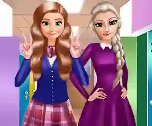 Гульня Sisters Back to School онлайн