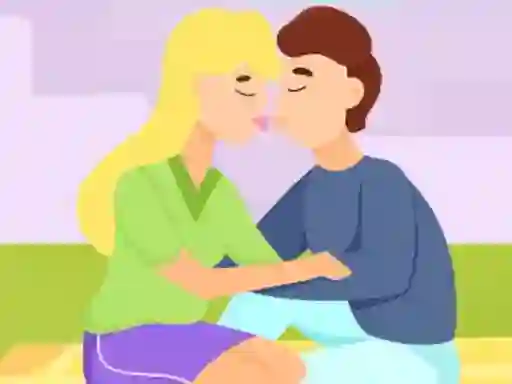 Гульня Romantic Secret Kiss онлайн