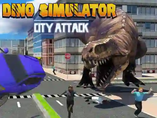 Гульня Dino Simulator City Attack онлайн