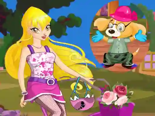 Гульня Winx Stella and Puppy онлайн