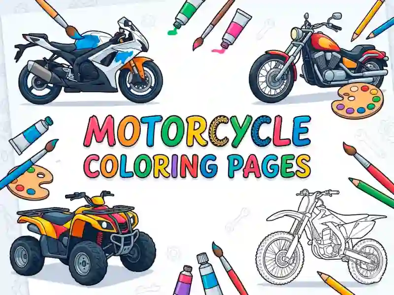 Гульня Motorcycle Coloring Pages онлайн