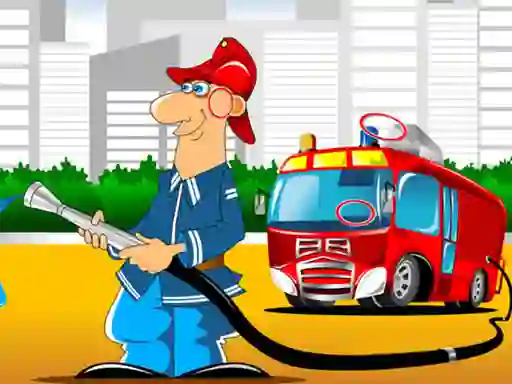 Гульня Fire Trucks Differences онлайн