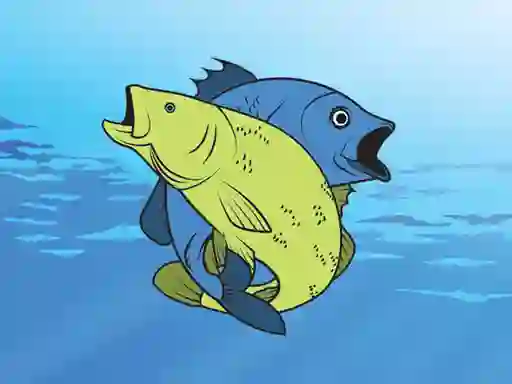Гульня Friendly Fish Coloring онлайн