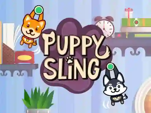 Гульня Puppy Sling онлайн