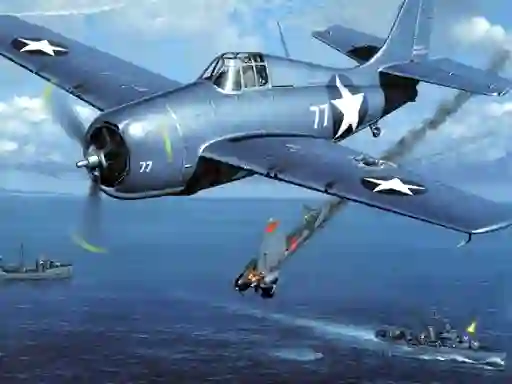 Гульня Aviation Art Air Combat Puzzle онлайн