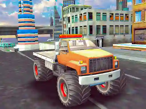 Гульня Monster Truck Stunts Free Jeep Racing онлайн