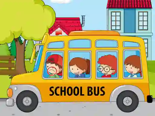 Гульня School Bus Differences онлайн