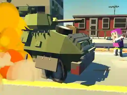 Гульня Tank vs Zombie онлайн