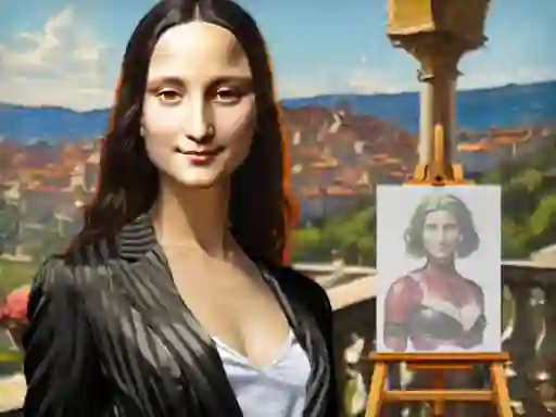Гульня Mona Lisa Fashion Experiments онлайн