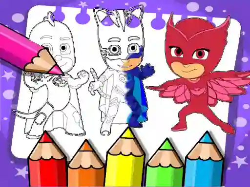Гульня PJ Masks Coloring Book онлайн