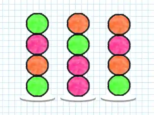 Гульня Ball Sort Paper Note онлайн