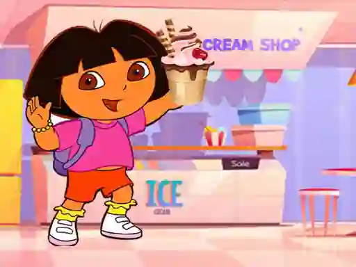 Гульня Ice Cream Maker With Dora онлайн