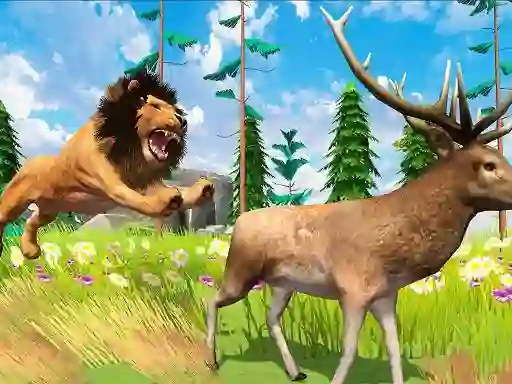 Гульня Realistic Lion Hunting Animal 2024 онлайн
