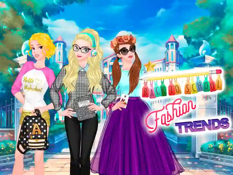 Гульня Back To School Fashion Trends онлайн
