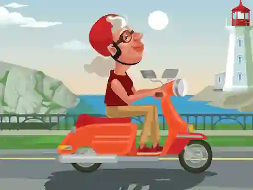 Гульня City Scooter Ride Coloring онлайн