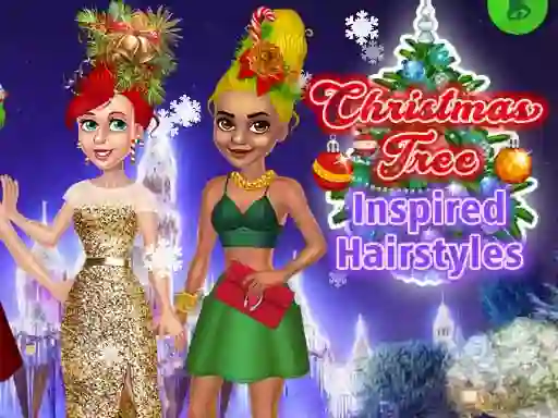 Гульня Christmas Tree Inspired Hairstyles онлайн